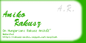 aniko rakusz business card